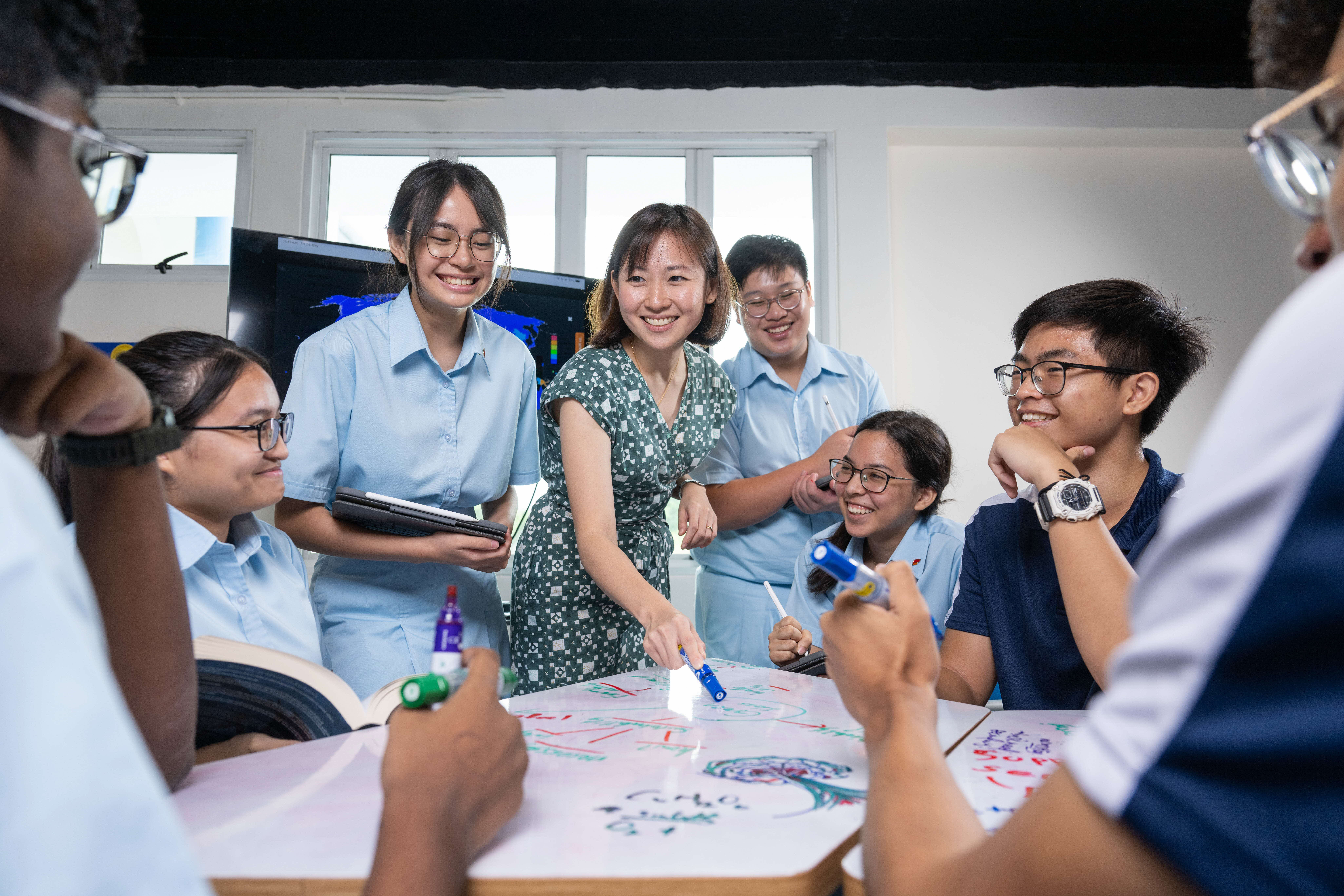students in project work discussion