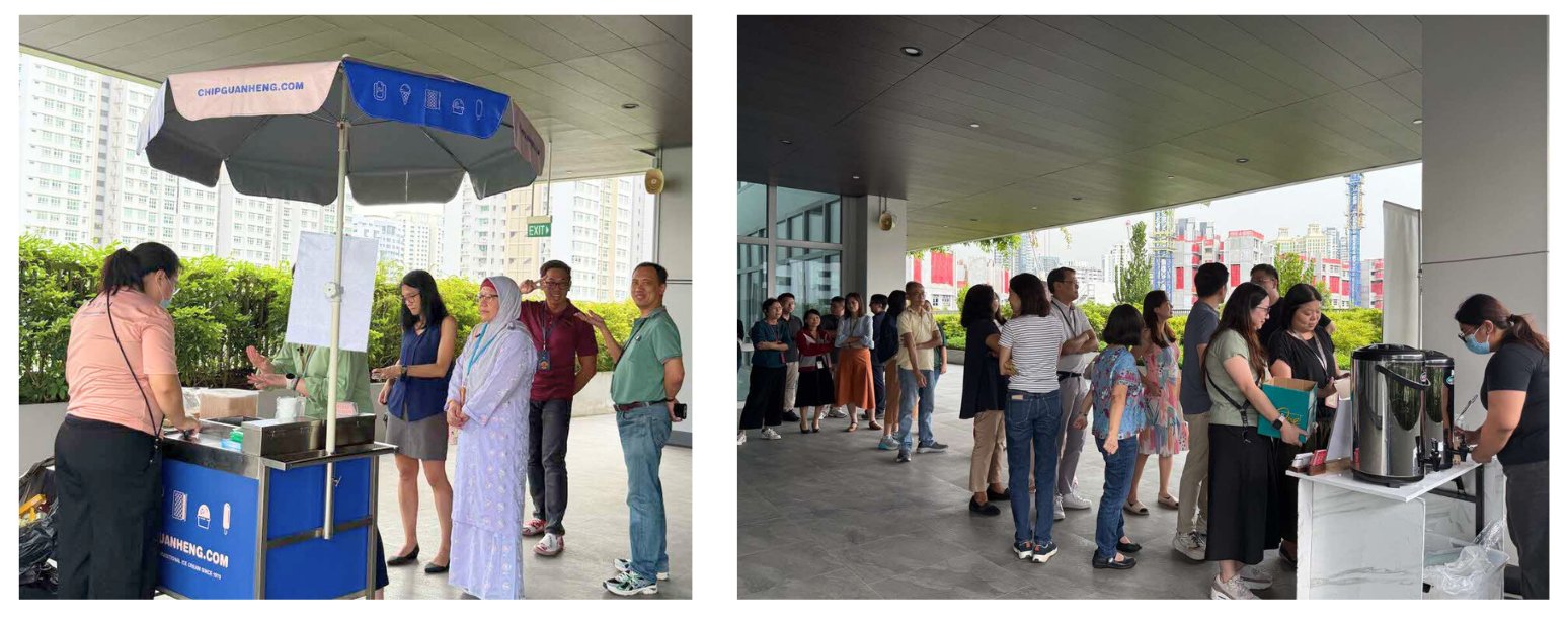 queuing up for treats