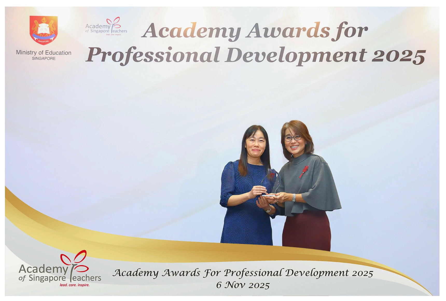 receiving award from AST