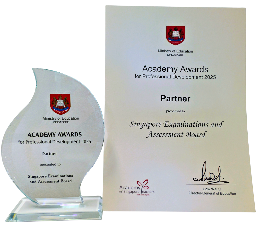 close up of the award trophy and certificate